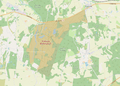 Kort over Finderup Øvelsesplads fra Open Street Map.